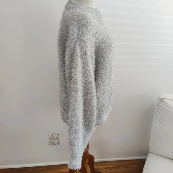 Sparkly Garland Sweater / Silver / Holiday Sweater / Size Large - Picture 3 of 5